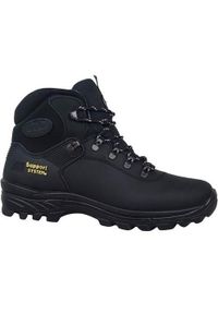 Buty trekkingowe męskie Grisport 14502D10G. Zapięcie: sznurówki. Kolor: czarny. Materiał: guma, materiał, syntetyk. Szerokość cholewki: normalna. Sport: turystyka piesza