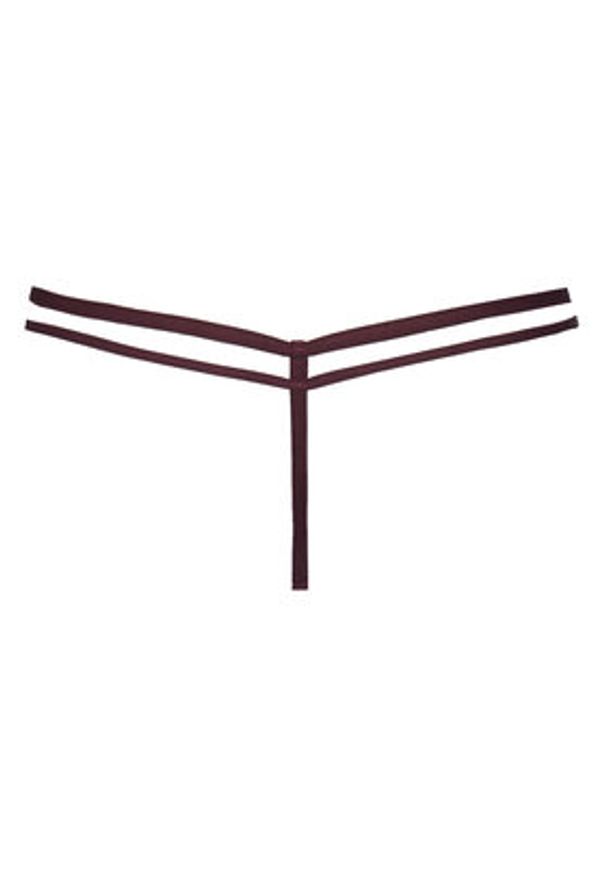 Hunkemöller Stringi 302380 Bordowy. Kolor: czerwony. Materiał: syntetyk