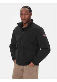 Napapijri Kurtka bomber A-Giovi NP0A88U2 Czarny Regular Fit. Kolor: czarny. Materiał: syntetyk
