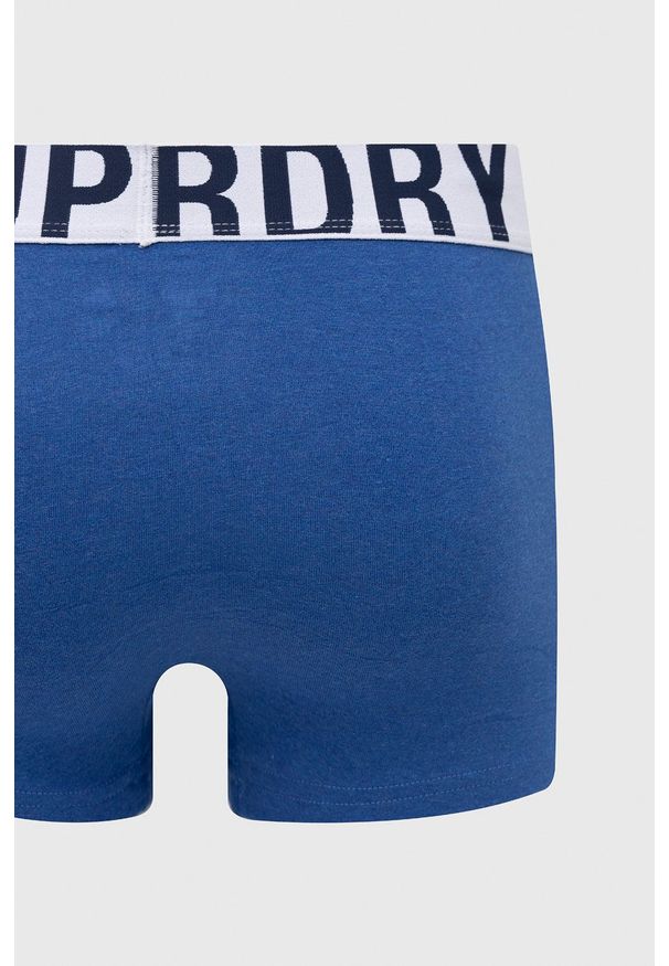 Superdry Bokserki (2-pack) męskie kolor niebieski. Kolor: niebieski. Materiał: bawełna