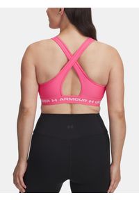 Biustonosz do jogi i pilatesu damski Under Armour Mid Crossback. Kolor: różowy. Sport: joga i pilates #2