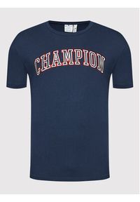 Champion T-Shirt 216581 Granatowy Regular Fit. Kolor: niebieski. Materiał: bawełna #4