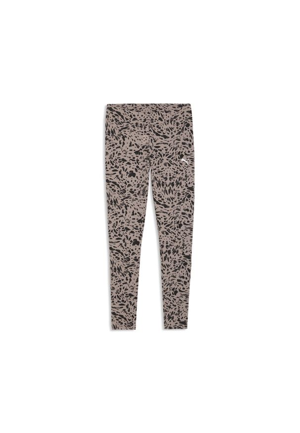 Puma - Damskie legginsy Essentials ze zwierzęcym nadrukiem PUMA. Kolor: beżowy. Wzór: motyw zwierzęcy, nadruk. Sport: bieganie