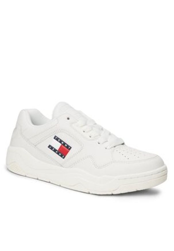 Tommy Jeans Sneakersy Tjw New Basket Sneaker Lc EN0EN02524 Écru. Materiał: skóra
