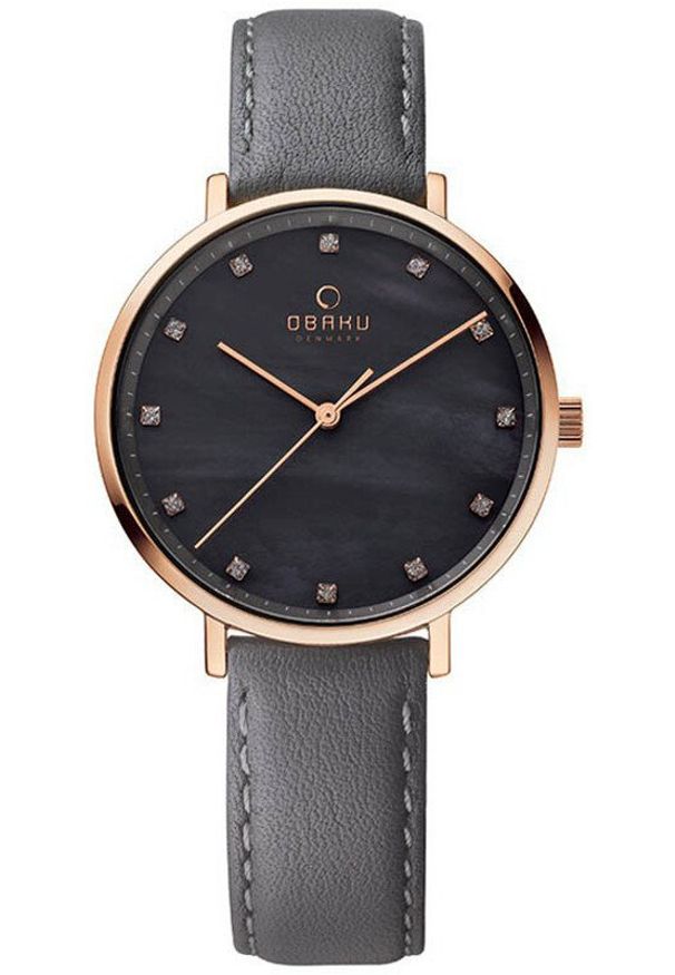 OBAKU - Zegarek damski Obaku Denmark V186LXVJRJ szary. Kolor: szary
