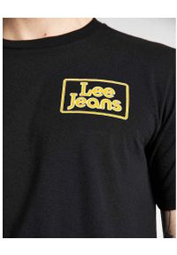 Lee - MĘSKI T-SHIRT LEE JEANS TEE REGULAR FIT BLACK L65LFE01. Materiał: jeans #5