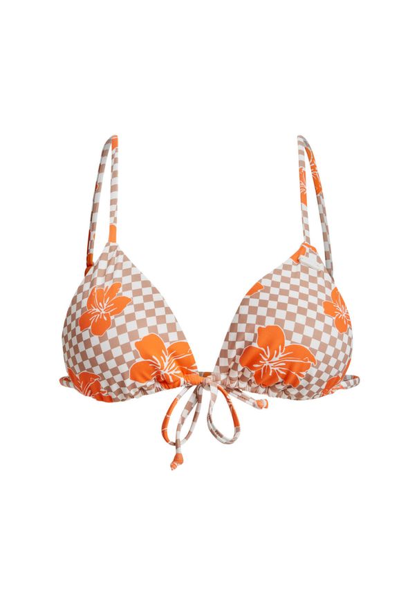 Roxy - Trójkątny stanik bikini dla Kobiety MINI HULA STRAPPY TRI Brązowy. Kolor: brązowy. Materiał: nylon, materiał, elastan