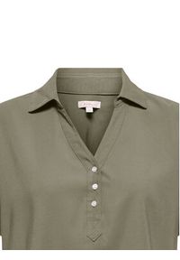 only - ONLY Polo Aris 15364279 Zielony Loose Fit. Typ kołnierza: polo. Kolor: zielony. Materiał: wiskoza #3