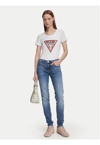 Guess T-Shirt W6YI25 K4344 Biały Slim Fit. Kolor: biały. Materiał: bawełna #2