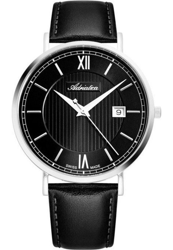 Zegarek Adriatica Zegarek męski Adriatica A1294.5264Q czarny. Kolor: czarny