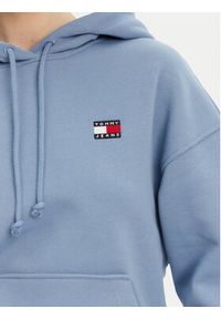 Tommy Jeans Bluza Badge DW0DW19414 Niebieski Boxy Fit. Kolor: niebieski. Materiał: bawełna #2