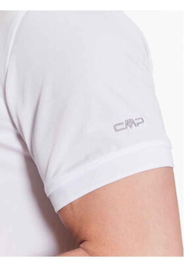 CMP Polo 3T60077 Biały Regular Fit. Typ kołnierza: polo. Kolor: biały. Materiał: syntetyk