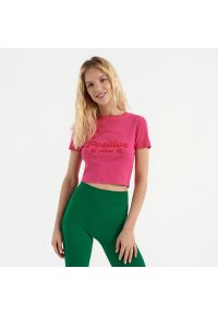 House - Koszulka Positive Vibes - Różowy. Kolor: różowy