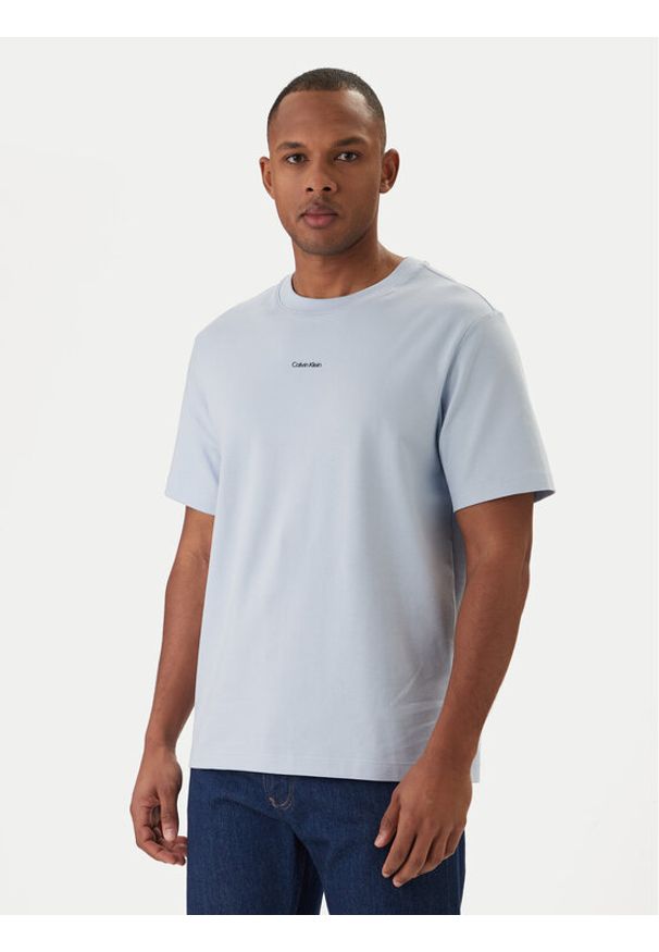 Calvin Klein T-Shirt Logo 30s LV04LD230G Brązowy Regular Fit. Kolor: brązowy. Materiał: bawełna