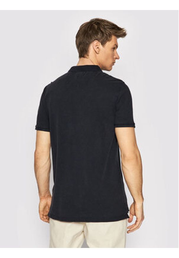 Only & Sons Polo Travis 22021769 Granatowy Slim Fit. Typ kołnierza: polo. Kolor: niebieski. Materiał: bawełna