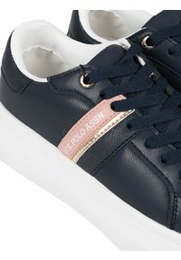 U.S. Polo Assn. Sneakersy "Helis011" | Helis011 | Kobieta | Granatowy. Kolor: niebieski. Materiał: skóra ekologiczna. Wzór: aplikacja