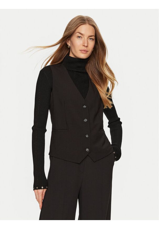 ACCESS FASHION Kamizelka 44-2123-118 Czarny Regular Fit. Kolor: czarny. Materiał: syntetyk