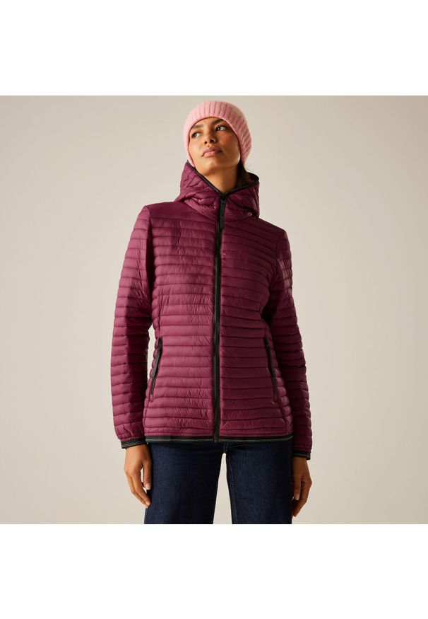 Regatta - Kurtka damska przejściowa ocieplana Rigain. Kolor: czerwony. Materiał: syntetyk, puch. Sport: turystyka piesza