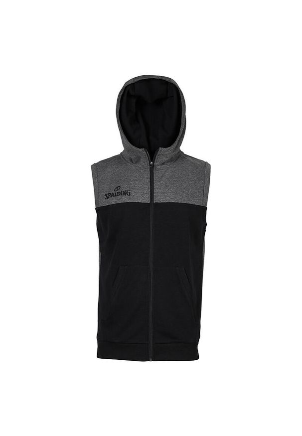 SPALDING - Kurtka Spalding Street Hooded Sleeveless. Kolor: szary, czarny, wielokolorowy. Długość rękawa: bez rękawów. Sport: koszykówka