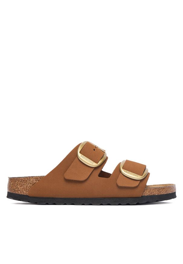 Birkenstock Klapki Arizona Big Buckle 1032989 Brązowy jasny. Kolor: brązowy. Materiał: skóra
