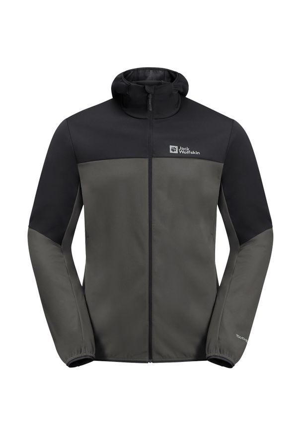 Kurtka uniwersalna męska Jack Wolfskin 13069236945. Typ kołnierza: kaptur. Kolor: szary. Materiał: syntetyk. Sport: turystyka piesza