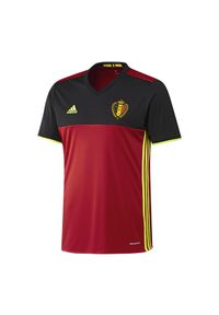 Adidas - Koszulka do piłki nożnej krótki rękaw Belgia 2016 dla dzieci. Kolor: wielokolorowy, czarny, czerwony. Materiał: materiał, poliester. Długość rękawa: krótki rękaw. Technologia: ClimaCool (Adidas). Długość: krótkie #1