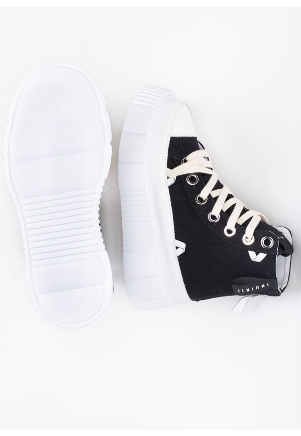 Inuikii - Sneakersy damskie INUIKII MATILDA CANVAS HIGH 23. Okazja: na co dzień, do pracy, na spacer. Kolor: czarny. Sport: turystyka piesza
