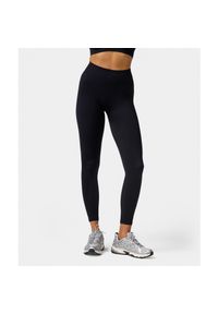 Legginsy bezszwowe push-up Carpatree Elite czarne. Stan: podwyższony. Kolor: czarny. Materiał: skóra, elastan
