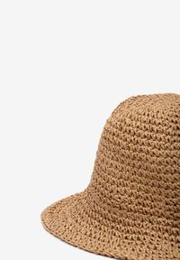 Renee - Ciemnobeżowy Kapelusz z Plecionki w Stylu Bucket Hat Suai. Kolor: beżowy. Materiał: materiał, bawełna, jeans. Sezon: lato. Styl: elegancki #2