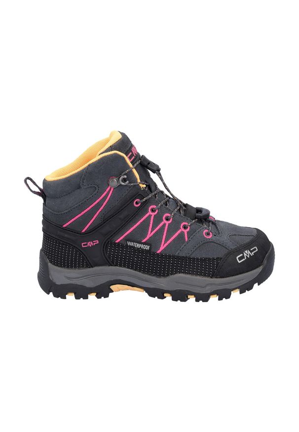Dzięcięce buty trekkingowe CMP Rigel Waterproof. Kolor: różowy, wielokolorowy, czarny. Styl: sportowy. Sport: turystyka piesza