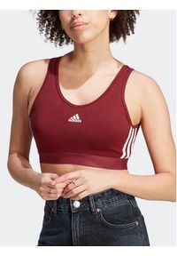 Adidas - adidas Bluzka Essentials 3-Stripes Crop Top With Removable Pads IK8320 Czerwony. Kolor: czerwony. Materiał: bawełna #7