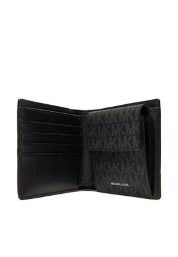 MICHAEL Michael Kors Duży Portfel Męski 39R5LHDF3O Czarny. Kolor: czarny. Materiał: skóra