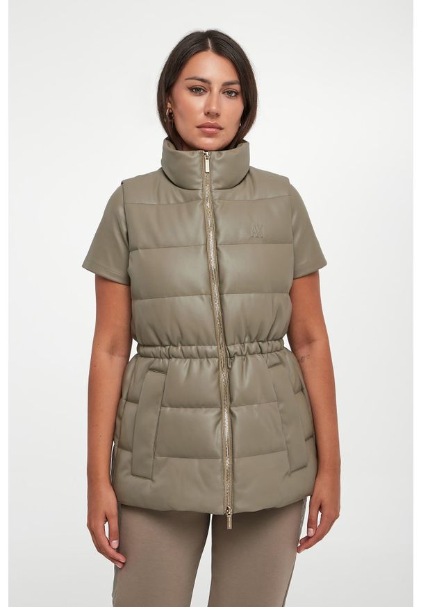 Armani Exchange - Kamizelka damska pikowana ARMANI EXCHANGE