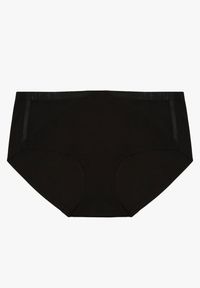 Renee - Czarne Majtki Figi High Waist z Bezszwowym Wykończeniem Kolaniris. Stan: podwyższony. Kolor: czarny. Materiał: jeans
