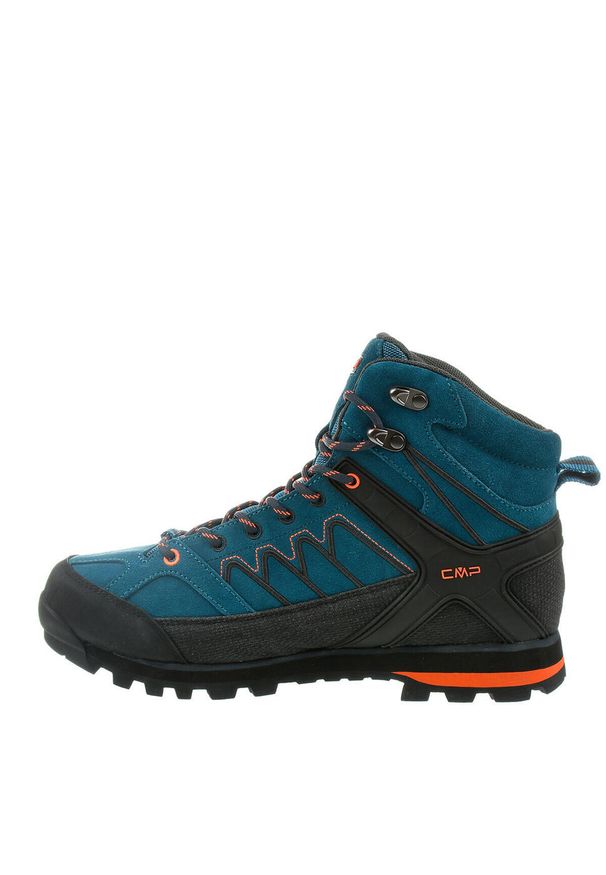 Buty trekkingowe męskie CMP Moon Mid WP. Kolor: niebieski. Materiał: guma, skóra, zamsz, materiał, syntetyk. Sport: turystyka piesza