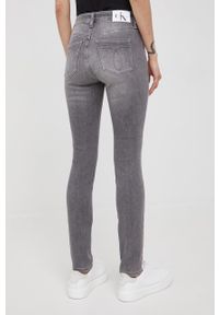 Calvin Klein Jeans jeansy J20J218635.PPYY damskie high waist. Stan: podwyższony. Kolor: szary #5