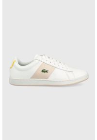 Lacoste sneakersy CARNABY EVO 0722 4 kolor biały. Nosek buta: okrągły. Zapięcie: sznurówki. Kolor: biały. Materiał: guma. Model: Lacoste Carnaby Evo