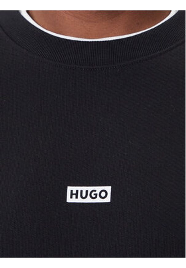Hugo - HUGO Bluza Naviu 50510732 Czarny Loose Fit. Kolor: czarny. Materiał: bawełna