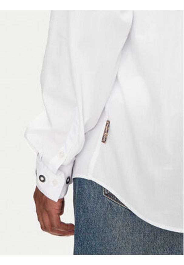 Just Cavalli Koszula 78OAL2A0 Biały Relaxed Fit. Kolor: biały. Materiał: bawełna