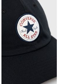 Converse czapka kolor czarny z aplikacją 10022134.A01-ConverseBl. Kolor: czarny. Wzór: aplikacja #4