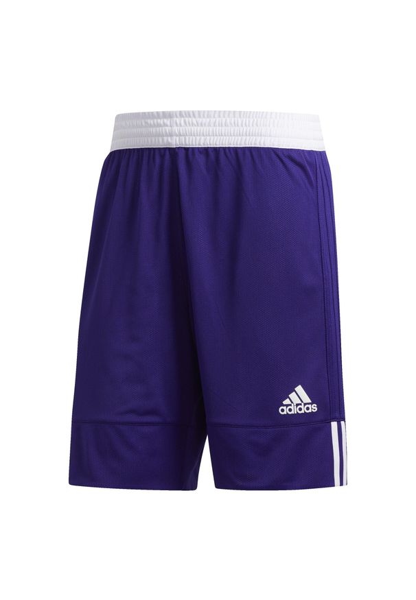 Adidas - Krótkie spodenki adidas 3G Speed Reversible. Kolor: wielokolorowy, fioletowy, biały. Długość: krótkie. Sport: koszykówka, fitness