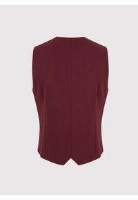 Pako Lorente - PAKO LORENTE - Bordowa dwurzędowa kamizelka męska. Kolor: czerwony. Materiał: poliester, wełna, elastan, wiskoza. Styl: elegancki, młodzieżowy #3