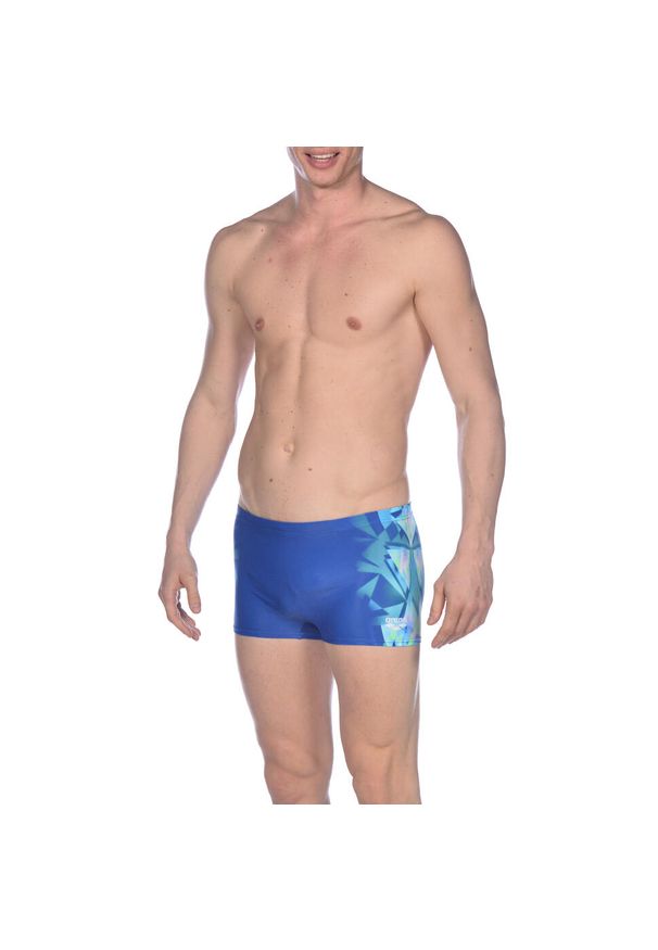 Kąpielówki bokserki męskie na basen Arena One Luckystar Short. Kolor: niebieski