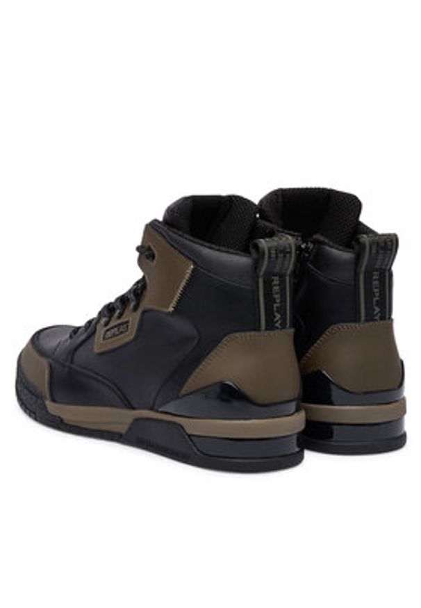 Replay - REPLAY Sneakersy GMZ1R.000.C0017L Czarny. Kolor: czarny. Materiał: skóra