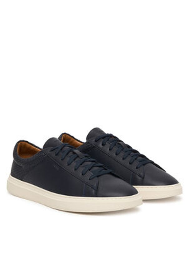 BOSS Sneakersy Kieran 50563591 Granatowy. Kolor: niebieski. Materiał: skóra