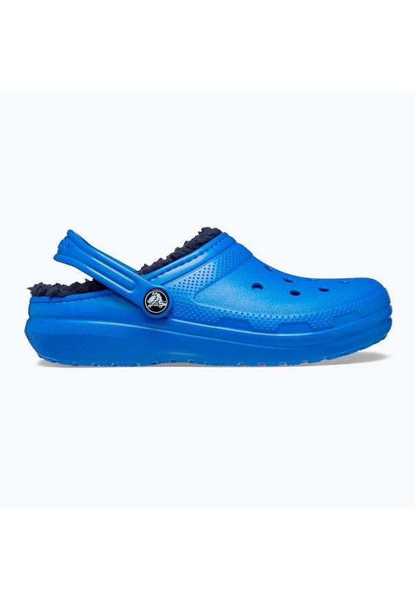 Klapki dziecięce Crocs Classic Lined. Kolor: niebieski. Styl: sportowy
