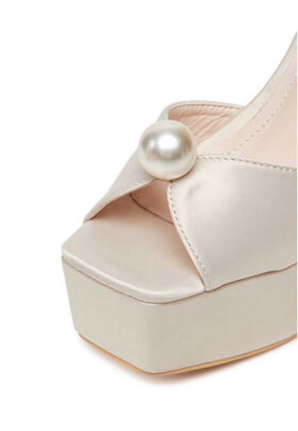 DeeZee Sandały LB8921-1 Écru. Materiał: materiał