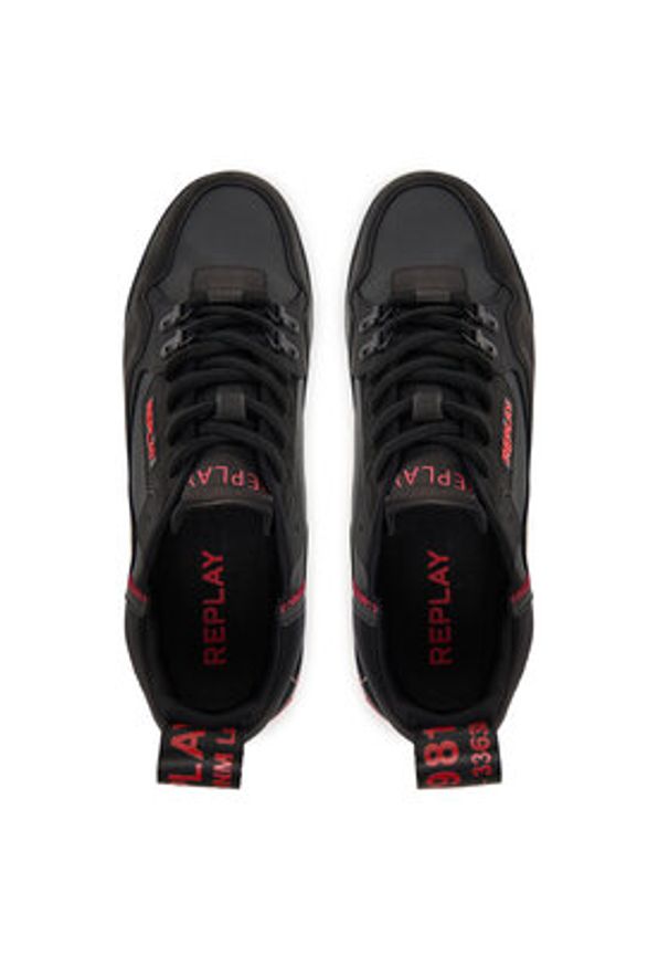 Replay - REPLAY Sneakersy GMS1P.000.C0065L Czarny. Kolor: czarny. Materiał: skóra