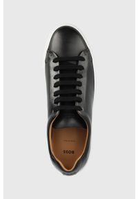 BOSS buty skórzane Mirage 50472128.002 kolor czarny. Nosek buta: okrągły. Zapięcie: sznurówki. Kolor: czarny. Materiał: skóra #3