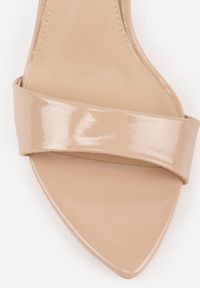 Born2be - Ciemnobeżowe Sandały na Szpilce VICES Eleganckie ze Sprzączką przy Kostce Agereia. Okazja: na co dzień. Zapięcie: sprzączka. Kolor: beżowy. Materiał: jeans. Obcas: na szpilce. Styl: elegancki #4
